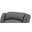 Bowery Hill Fabric Rocking Chair in Gray Upholstery with Wooden Frame