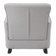 Bowery Hill Gray Linen Upholstered Rocking Chair with Wooden Legs