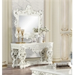 Bowery Hill Rectangular Wooden Frame Mirror in Antique White