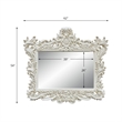Bowery Hill Rectangular Wooden Frame Mirror in Antique White