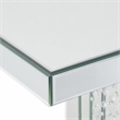 Bowery Hill Mirrored Accent Table with Faux Crystal Inlay Base