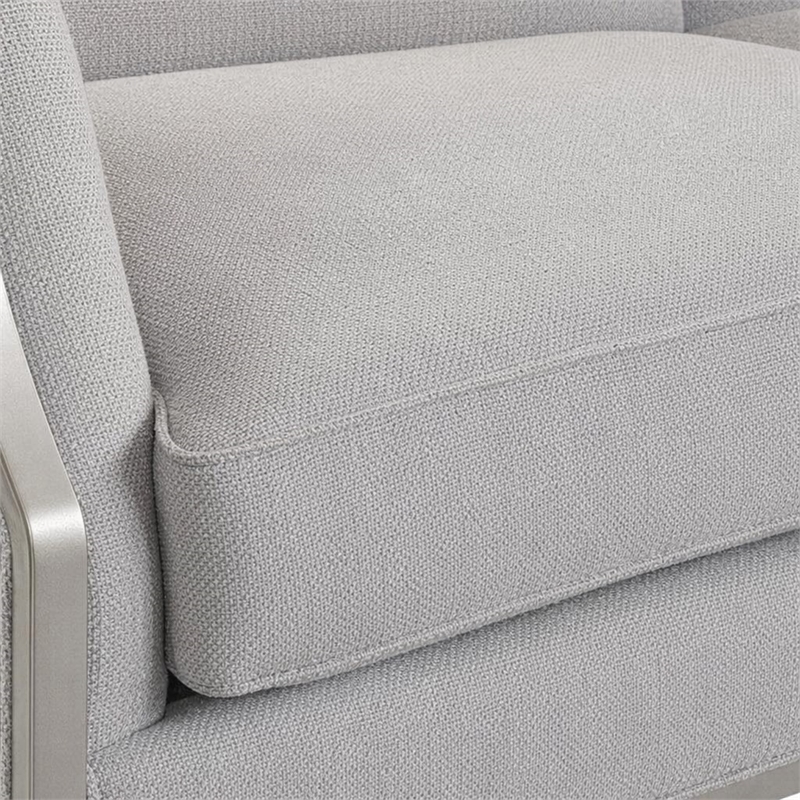 Bowery Hill Contemporary Beige Fabric Loveseat with Pillows