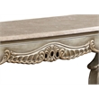 Bowery Hill Rectangular Marble Top Sofa Table in Natural and Antique Bronze