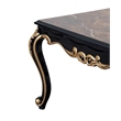 Bowery Hill Betria Rectangular Beech Coffee Table in Brown and Black