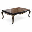 Bowery Hill Betria Rectangular Beech Coffee Table in Brown and Black