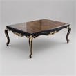 Bowery Hill Betria Rectangular Beech Coffee Table in Brown and Black