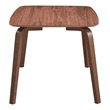 Bowery Hill Casson Rectangular Rubberwood Dining Table in Walnut Finish