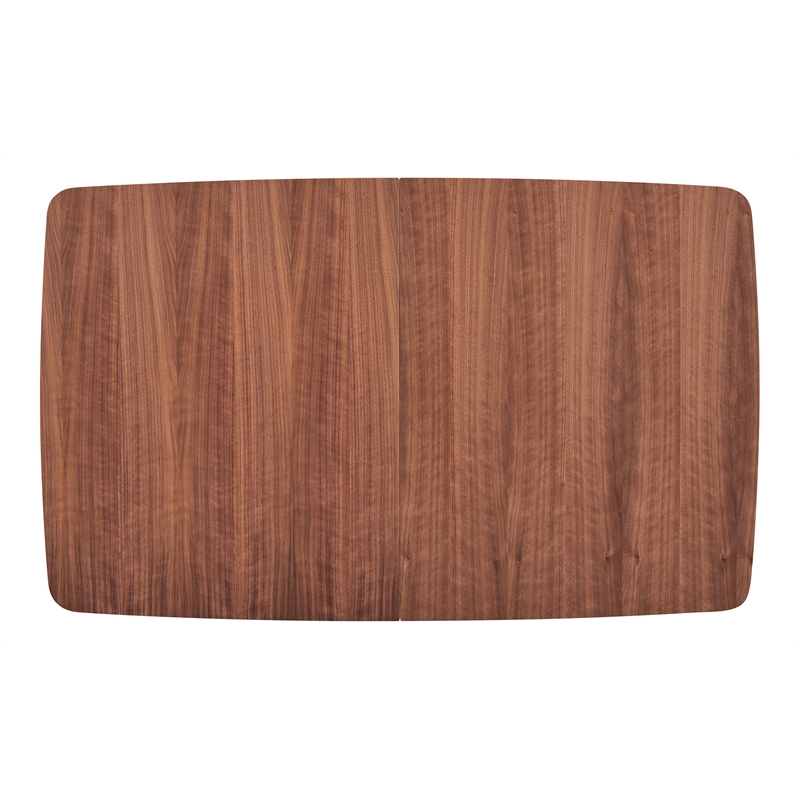 Bowery Hill Wood Dining Table with Butterfly Leaf in Natural/Black
