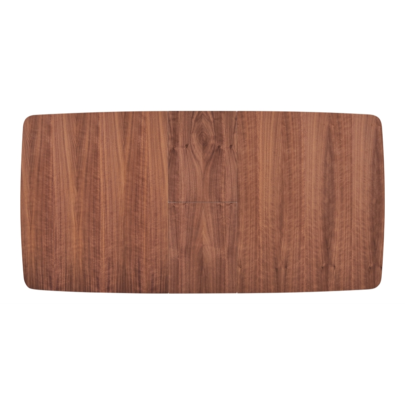 Bowery Hill Wood Dining Table with Butterfly Leaf in Natural/Black