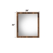 Bowery Hill Rectangular Wooden Frame Mirror in Walnut Finish