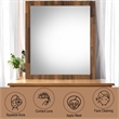 Bowery Hill Rectangular Wooden Frame Mirror in Walnut Finish