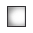 Bowery Hill Rectangular Wooden Frame Mirror in Walnut & Black Finish