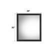 Bowery Hill Rectangular Wooden Frame Mirror in Walnut & Black Finish