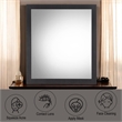 Bowery Hill Rectangular Wooden Frame Mirror in Walnut & Black Finish