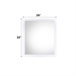 Bowery Hill Rectangular Wooden Frame Mirror in White Finish