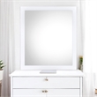 Bowery Hill Rectangular Wooden Frame Mirror in White Finish