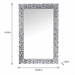Bowery Hill Rectangular Wall Decor with Mirrored Finish and Faux Gems