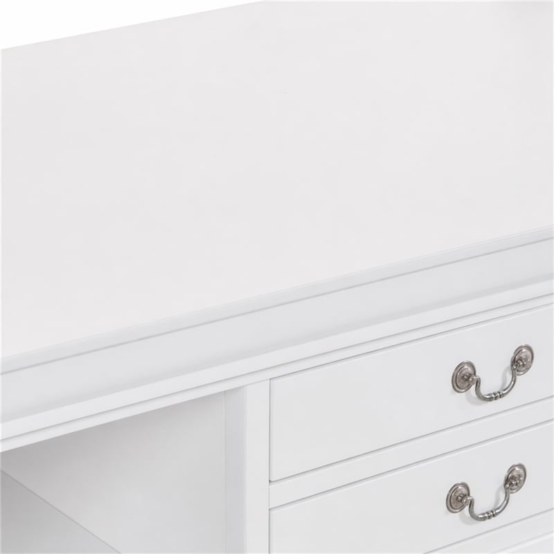 Bowery Hill Eastern King Storage Bed with Drawers in White Wood