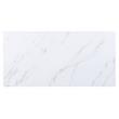 Bowery Hill Rectangular Faux Marble Dining Table with Black Tapered Legs