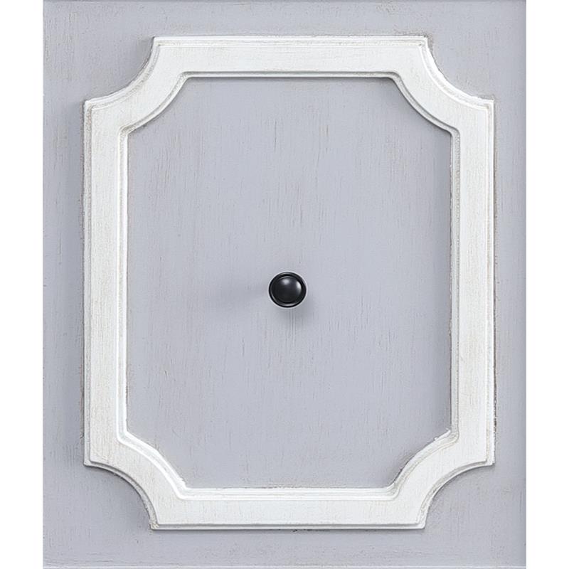Bowery Hill Wooden Storage Cabinet with 1 Drawer and Double Doors in Gray