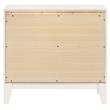 Bowery Hill Rectangular 2-Drawer Wooden Nightstand with Silver Trim in White