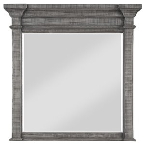 Bowery Hill Artesia Salvaged Natural Square Wooden Mirror with Trim