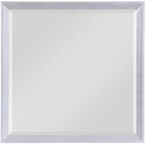 Bowery Hill Aromas Square Wooden Mirror with Beveled Edge in White Oak