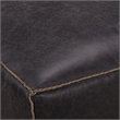 Bowery Hill Leather Upholstered Modular Chaise in Antique Slate