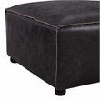 Bowery Hill Leather Upholstered Modular Chaise in Antique Slate