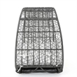 Bowery Hill Outdoor Canopy Daybed with Gray Faux Rattan Frame in Off White