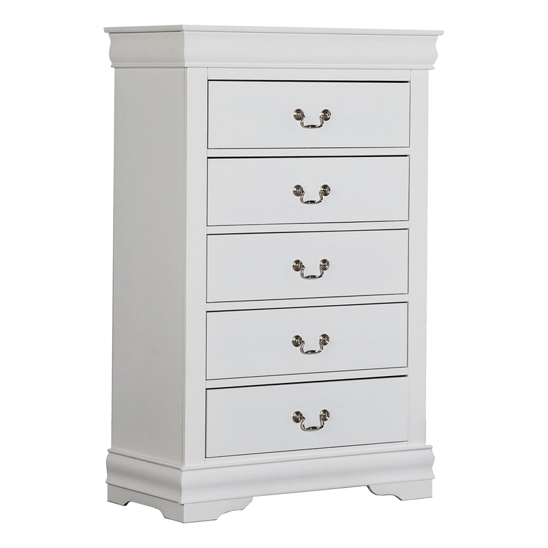 Bowery Hill 3 Pc Full Bedroom Set Sleek Modern Transitional Style in White