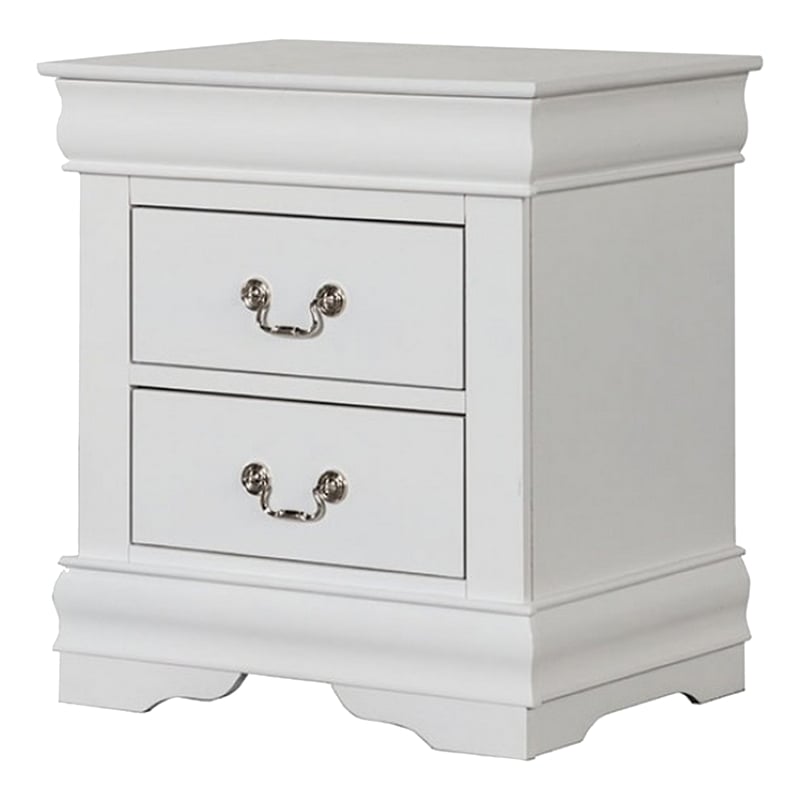 Bowery Hill 3 Pc Full Bedroom Set Sleek Modern Transitional Style in White