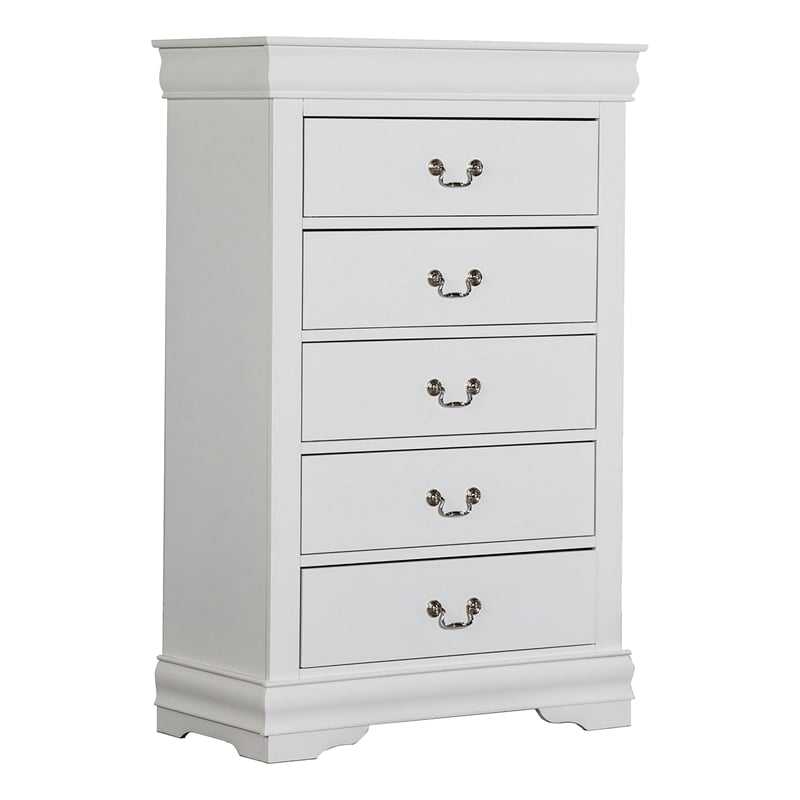 Bowery Hill 3 Pc Full Bedroom Set Sleek Modern Transitional Style in White