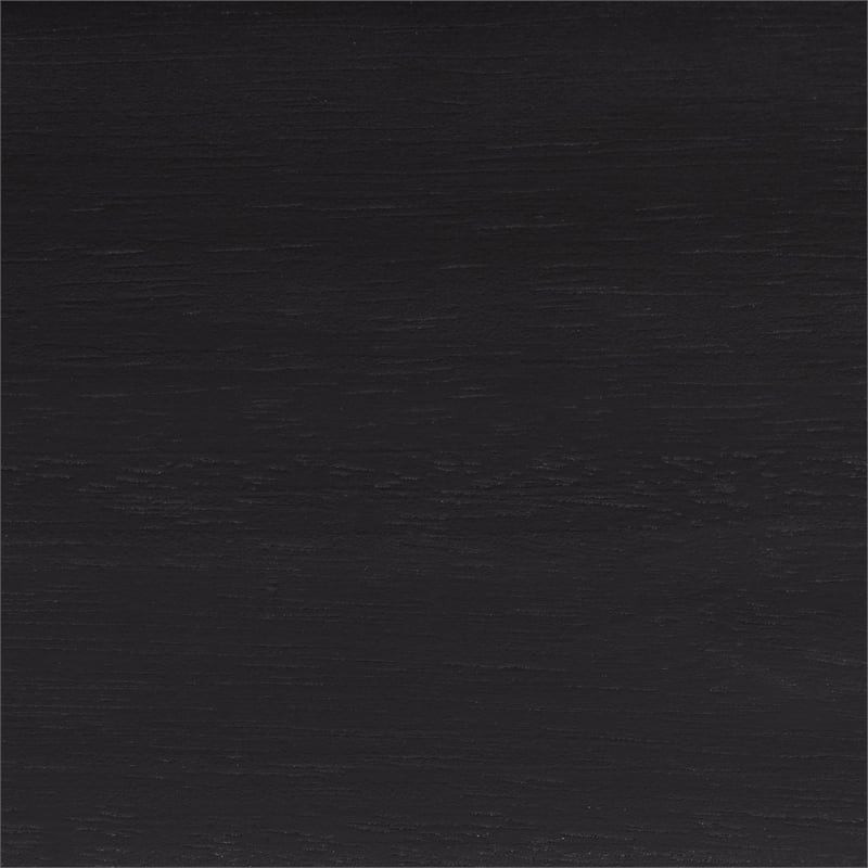Bowery Hill Spindle Platform Bed Turned Bed Frame Queen in Black