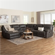 Bowery Hill 6-Piece Reclining Sectional Sofa Left-facing Chaise Lounge