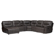 Bowery Hill 6-Piece Reclining Sectional Sofa Left-facing Chaise Lounge