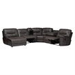 Bowery Hill 6-Piece Reclining Sectional Sofa Left-facing Chaise Lounge