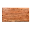 Bowery Hill 67 Inch Dining Table Crossed Metal Legs Live Edge Acacia