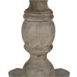 Bowery Hill 42 Inch Mango Wood Dining Table Pedestal Base in White