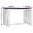 Bowery Hill PE Rattan Sunbed with Tea Table in Gray (Set of 3)