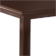 Bowery Hill Rectangular Semi Formal Wooden Dining Table in Cappuccino Brown