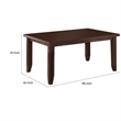 Bowery Hill Rectangular Semi Formal Wooden Dining Table in Cappuccino Brown