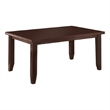 Bowery Hill Rectangular Semi Formal Wooden Dining Table in Cappuccino Brown