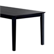 Bowery Hill Rectangular Wooden Dining Table with Expandable Leaf in Black