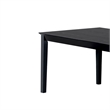 Bowery Hill Rectangular Wooden Dining Table with Expandable Leaf in Black