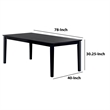 Bowery Hill Rectangular Wooden Dining Table with Expandable Leaf in Black