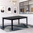 Bowery Hill Rectangular Wooden Dining Table with Expandable Leaf in Black