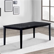 Bowery Hill Rectangular Wooden Dining Table with Expandable Leaf in Black
