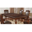 Bowery Hill Rectangular Wooden Dining Table with Turned Legs in Brown