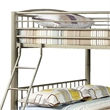 Bowery Hill Full Size Metal Bunk Bed with Movable Ladder in Gold